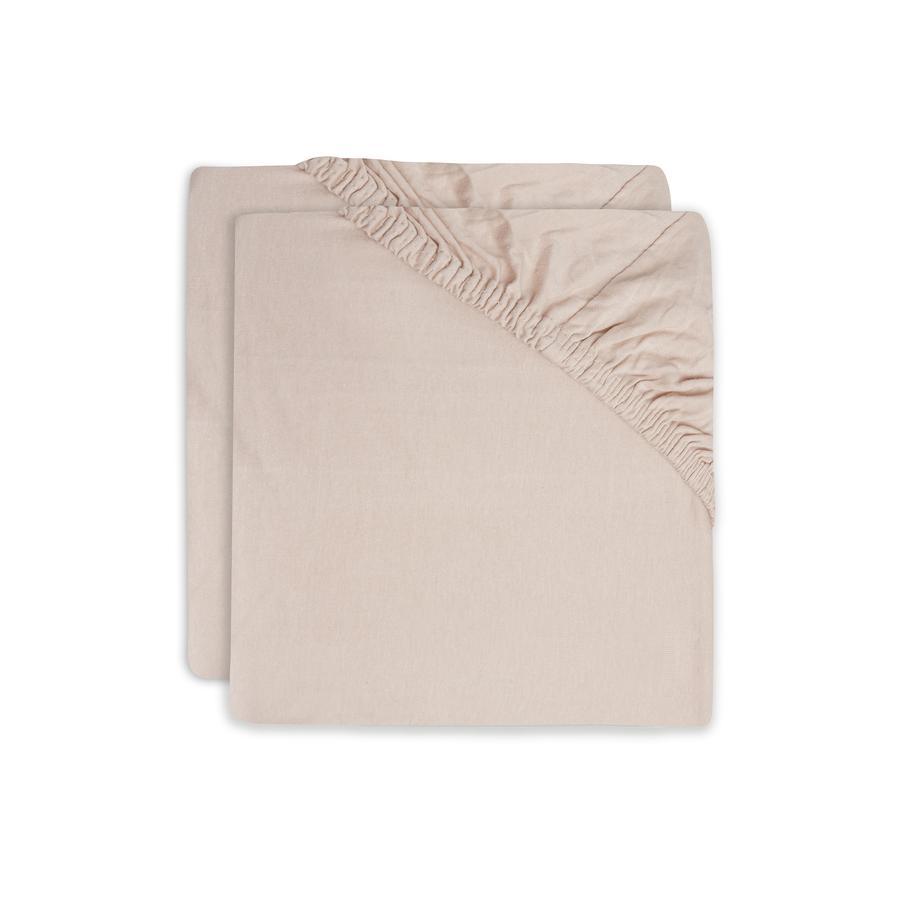 jollein Prostěradlo Cradle Jersey 40/50x80/90 cm, balení 2 ks, bledě růžová barva 
