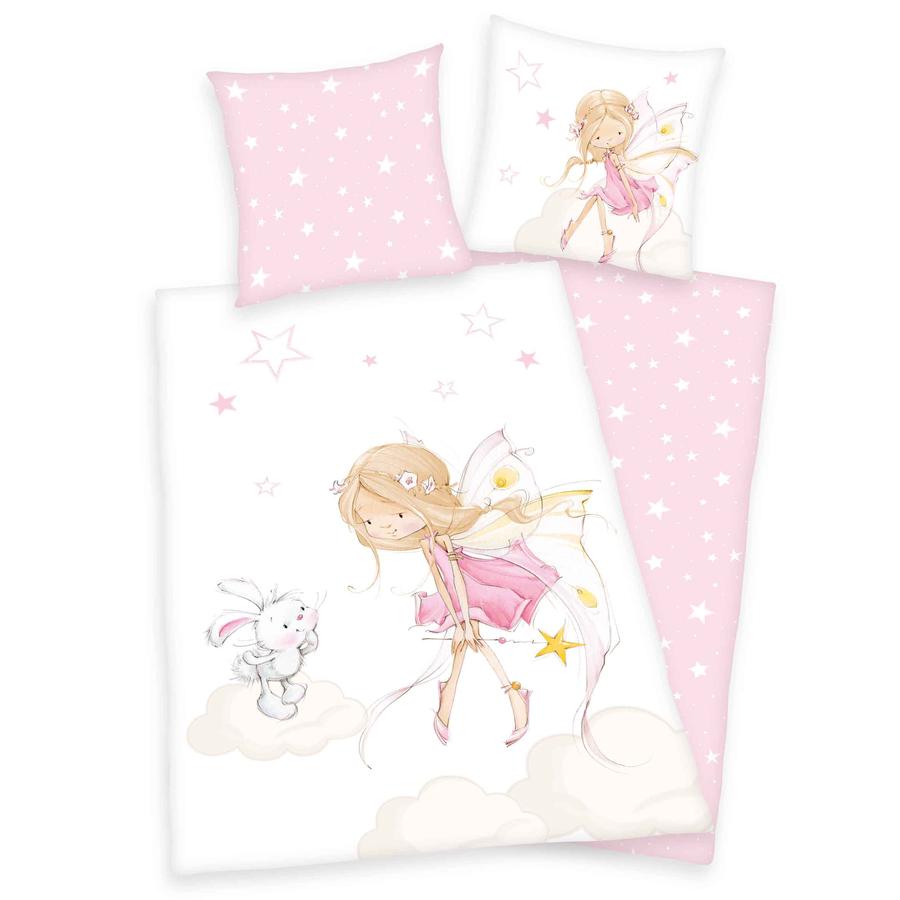 HERDING Sängkläder av flanell Little Fairy 135 x 200 cm