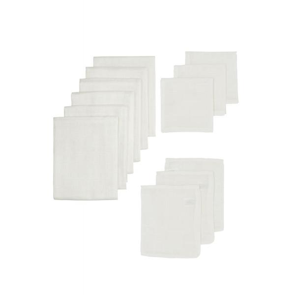 Meyco Muslin Starter Set Basic Paket med 12 Uni Off white 