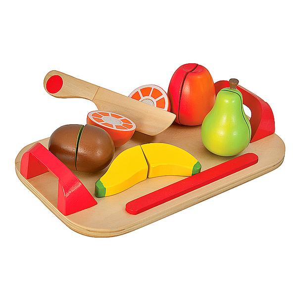 Eichhorn Planche à découper enfant fruits bois 12 pièces
