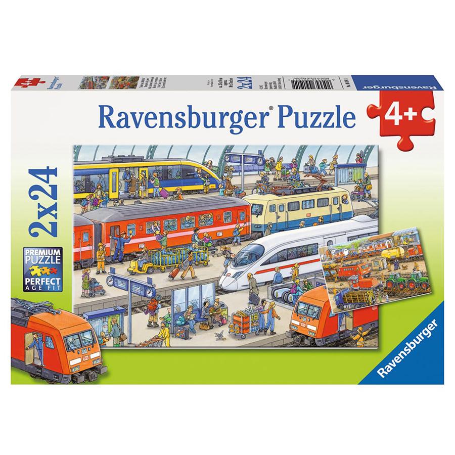 RAVENSBURGER Puzzel - Het station 2x24 delen 09191