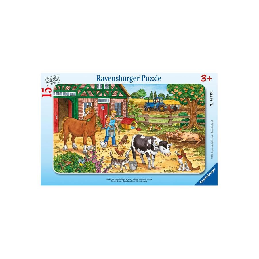 RAVENSBURGER Puzzle w ramie Szczęsliwe życie na farmie 15 elementów 06035