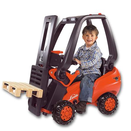 BIG Linde Forklift Gabelstapler Kinderfahrzeug Tretauto Fahrzeug Kinder NEU