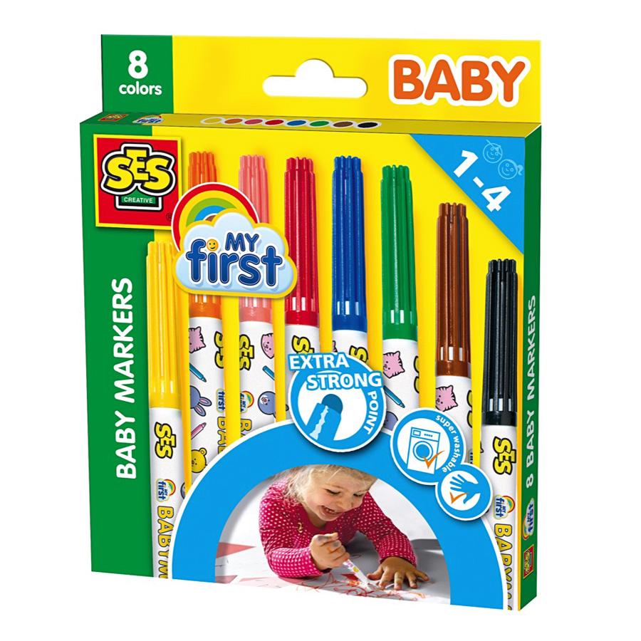 SES Creative My First Baby markers, 8 kleuren