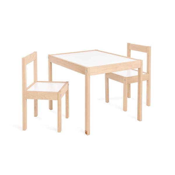 Pinolino Ensemble Table Et Chaises Enfant Olaf Bois Naturel Blanc 3 Pieces Roseoubleu Fr