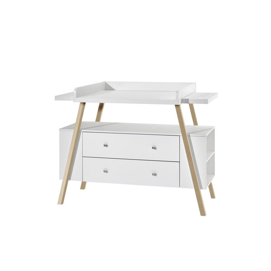 Schardt Commode table à langer avec plan Holly Nature, blanc/couleurs bois