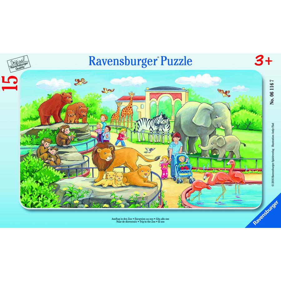 Hacer las tareas domésticas Desear comprador Ravensburger marco de rompecabezas - viaje al zoo, 15 piezas - rosaoazul.es