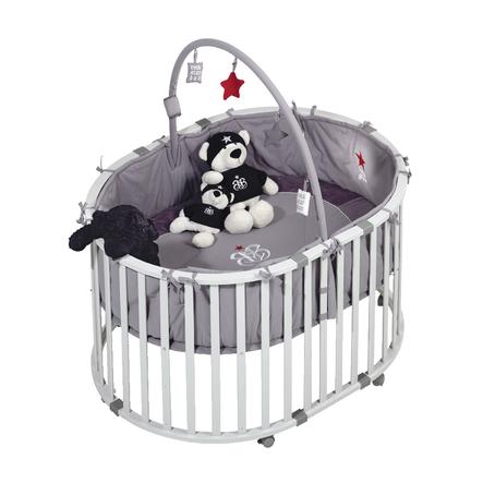 Roba Parc Bebe Ovale Rock Star Baby Bois Blanc Roseoubleu Fr