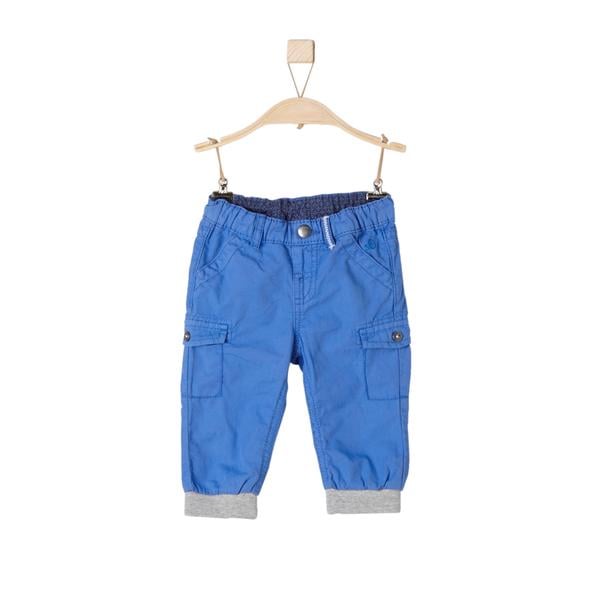 s.Oliver Katoenen broek met manchetten medium blauw