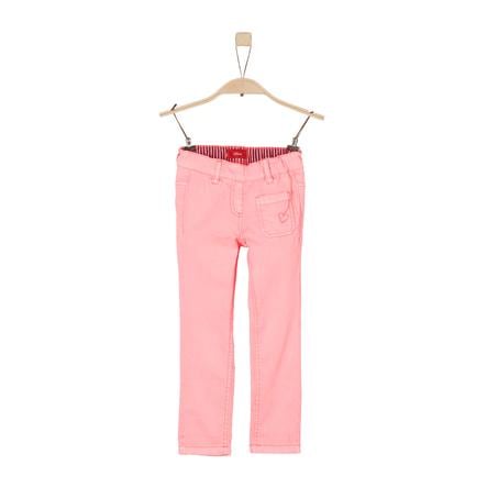 s.Oliver Girl s Pantalon néon rose régulier