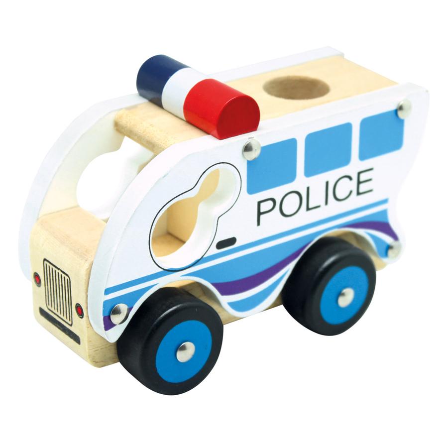 Bino Camionnette de police enfant, bois