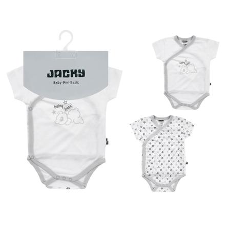 Jacky Baby Wickel-Body 2er-Pack lang oder kurz grün weiß  Jungen Gr 50-92 