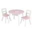 KidKraft® Rundt bord med to stole hvid/pink
