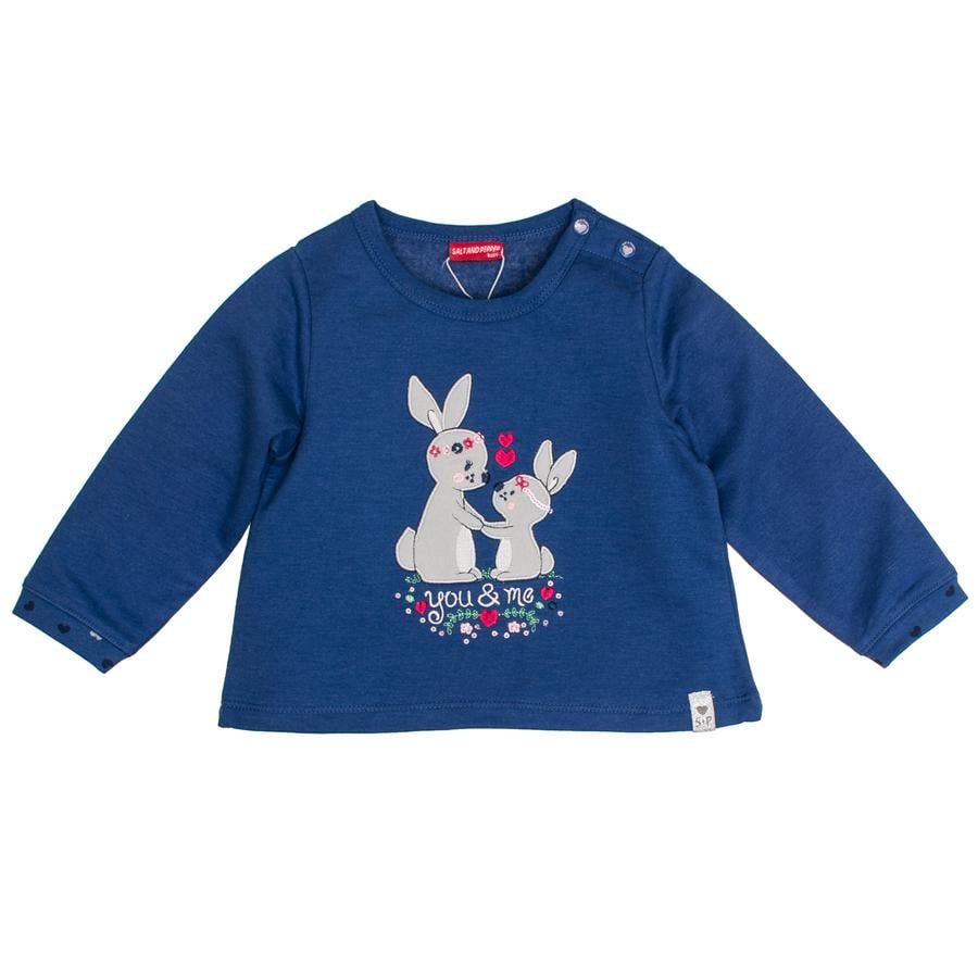 SALT AND PEPPER Girl s Sweatshirt Lovely Rabbit bleu indigo