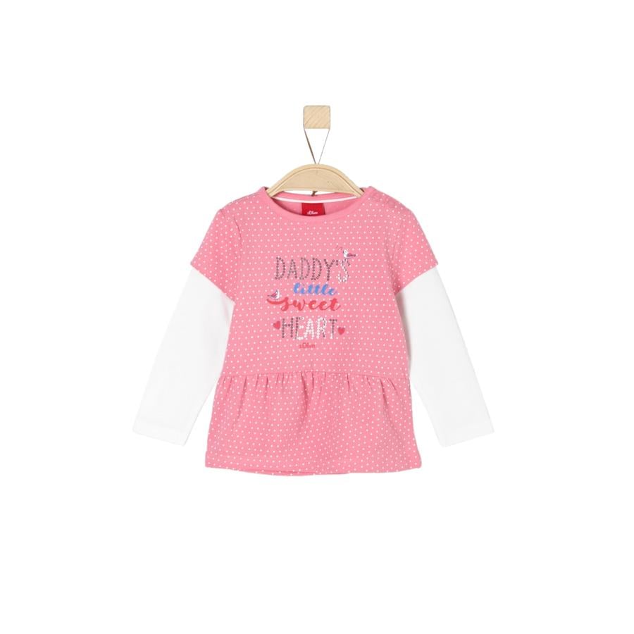 s.Oliver Girl s shirt met lange mouwen paarsroze/roze 