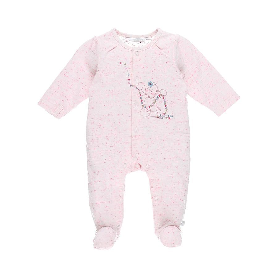 Noukie's Girls pyžamo 1-dílné bílé/růžové