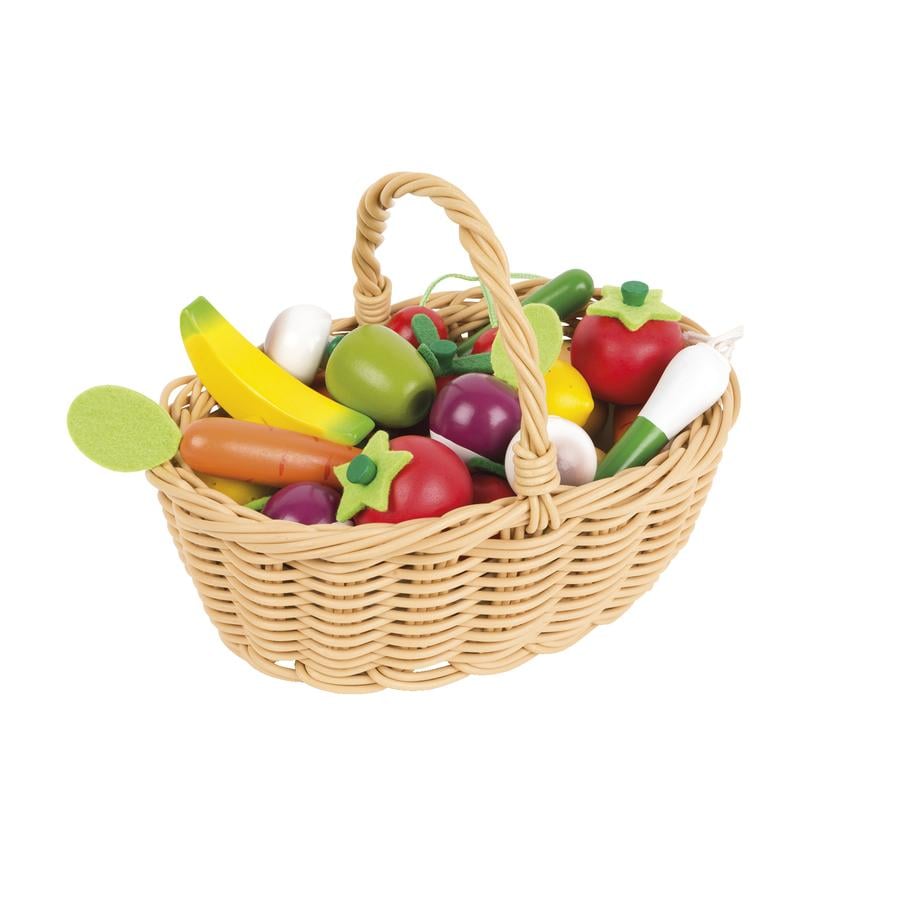 Janod® Frugt og grøntsager i kurv 