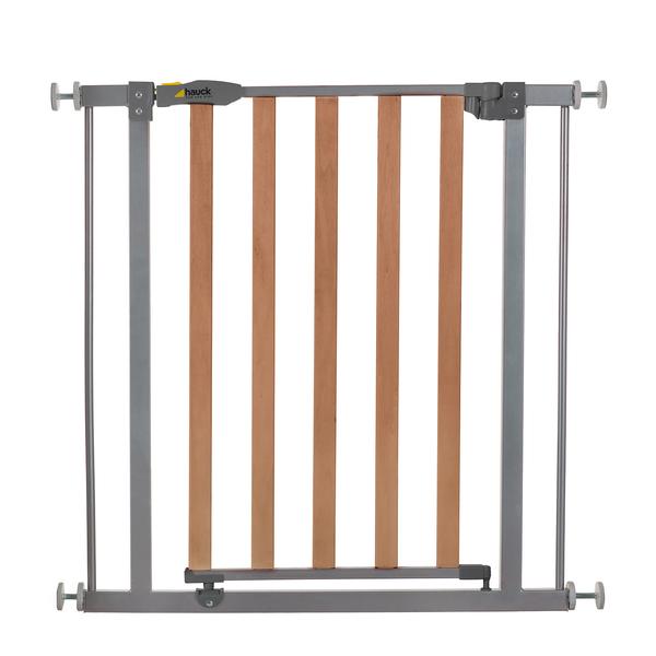 beidseitig schwenkbar Holz Hauck Wood Lock Safety Gate/Tür-Treppengitter erweiterbar mit Verlängerungen von 9 cm und 21 cm bis 122 cm Metall kombinierbar mit Y-Spindeln silver ohne Bohren 