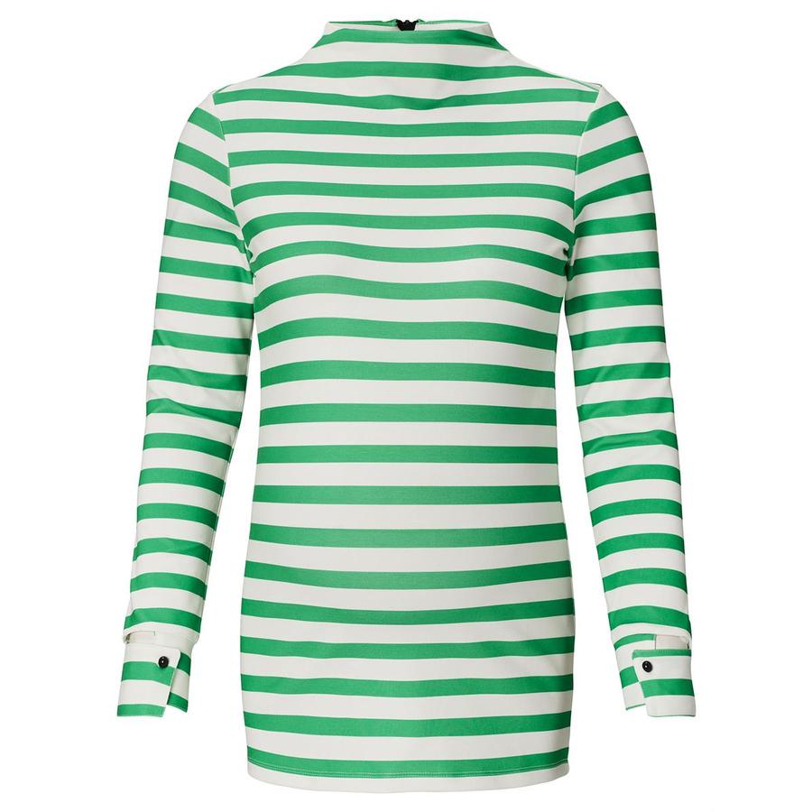 SUPERMOM Camicia manica lunga a righe verdi a righe