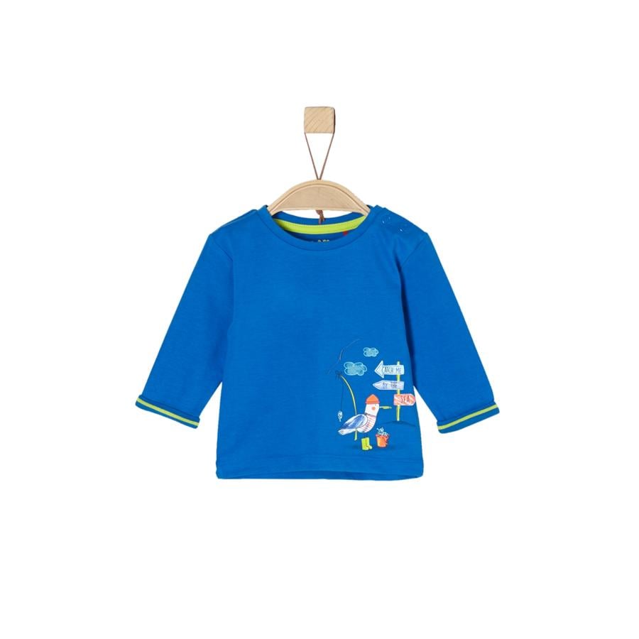 s.Oliver Boys Shirt met lange mouwen blauw