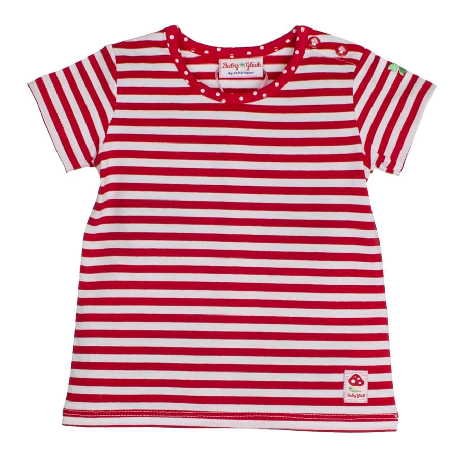 SALT AND PEPPER BabyLucky Girls T-skjorte stripe kirsebærrød