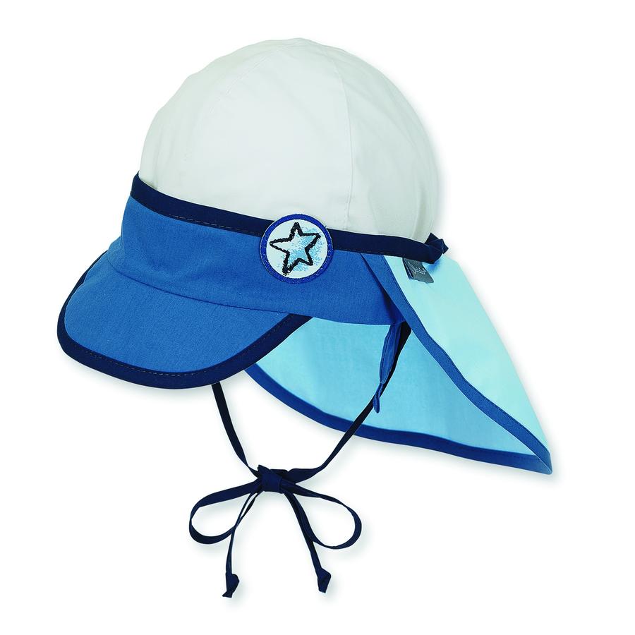 Sterntaler Boys gorra de protección para el cuello, azul/blanco