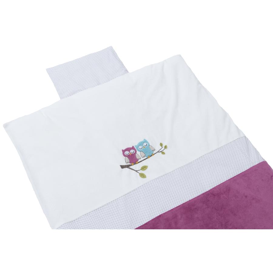 Be's Collection Bedding Owls fuchsia 80 x 80 cm