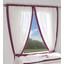 Be 's Collection curtain 2 loop chusty sowy fuchsia 100 x 240 cm 