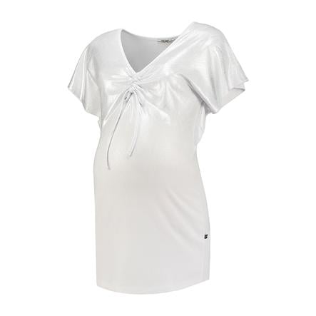 LOVE2WAIT T-shirt Biała folia V-neck Silver Foil White