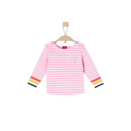 s.Oliver Girls Langarmshirt light pink stripes