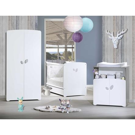 Baby Price Chambre Bebe Trio Lit Commode 2 Tiroirs Armoire Leaf Roseoubleu Fr