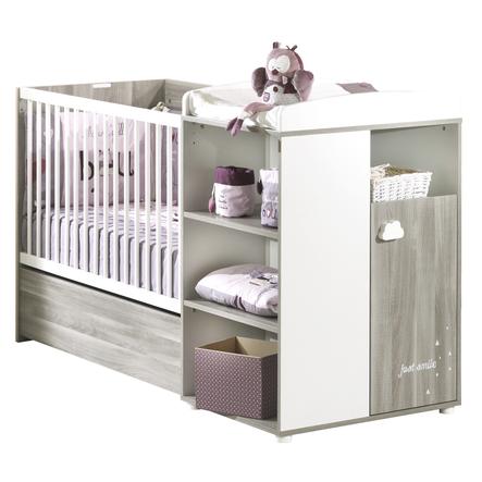 Baby Price Lit Bebe Combine Evolutif Smile Chene Silex 60x1 Cm Roseoubleu Fr