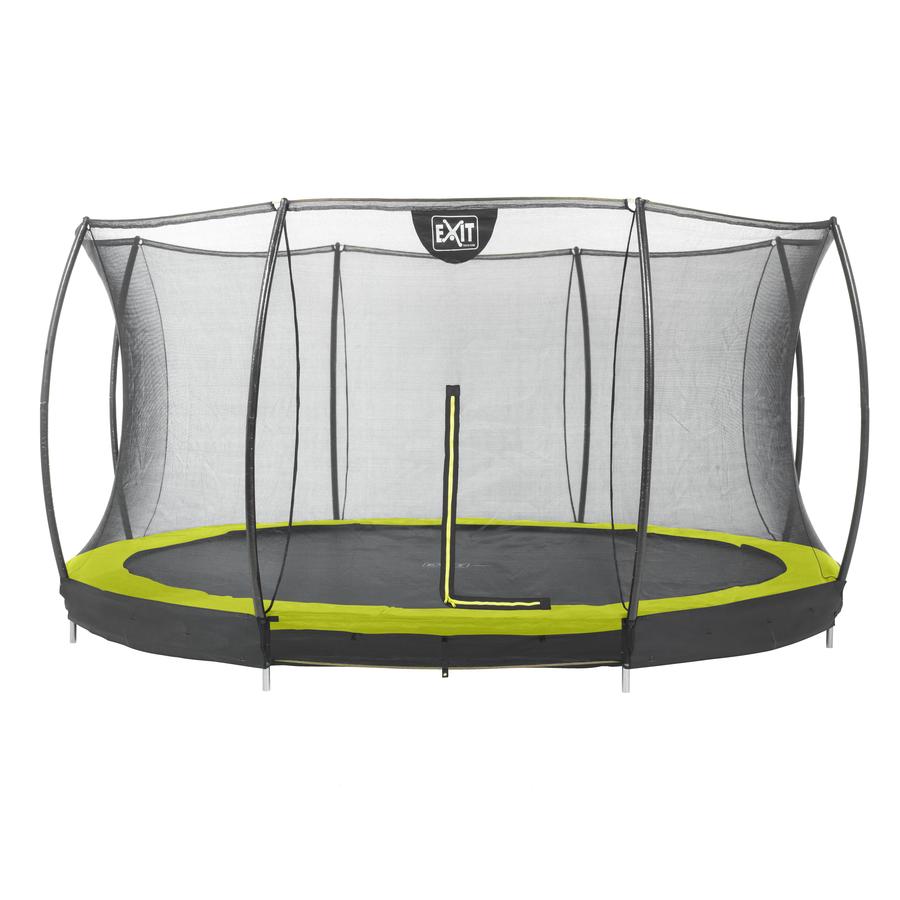 EXIT Silhouette inground trampoline ø366cm met veiligheidsnet - groen
