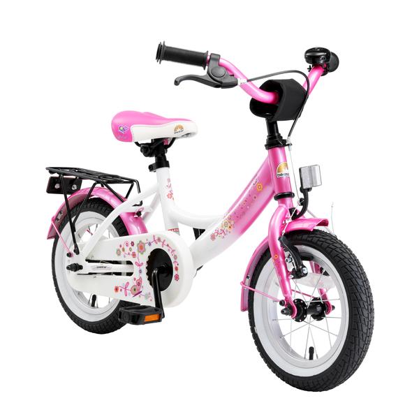 bikestar Premium Sicherheits-Kinderfahrrad 12" Classic, pink/weiß