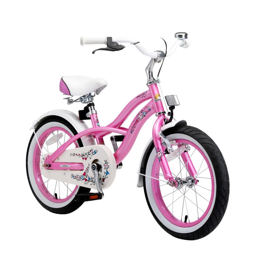 BIKESTAR® Premium Design Lasten polkupyörä 16'', pinkki