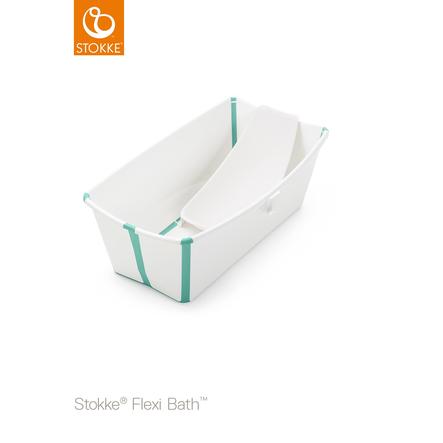 Stokke Badewanne Flexi Bath Set Aqua Mit Hitzeempfindlichem Stopsel Und Neugeborenenaufsatz Ab Der Geburt Babymarkt De