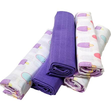 Hutte Co Lange Bebe Glace Lot De 5 Roseoubleu Fr