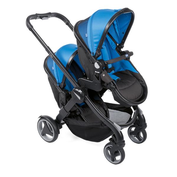 chicco Poussette double inline Fully Twin Power blue