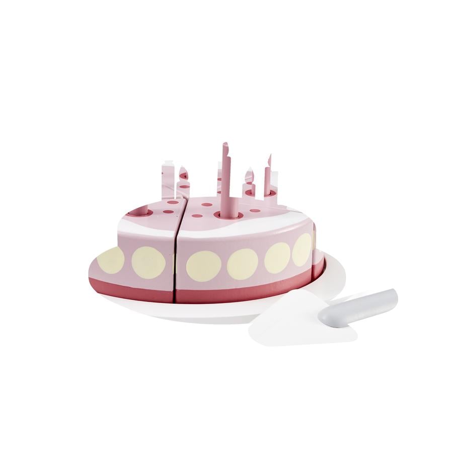 Děti koncept Narozeninový dort s obslužnou deskou růžová