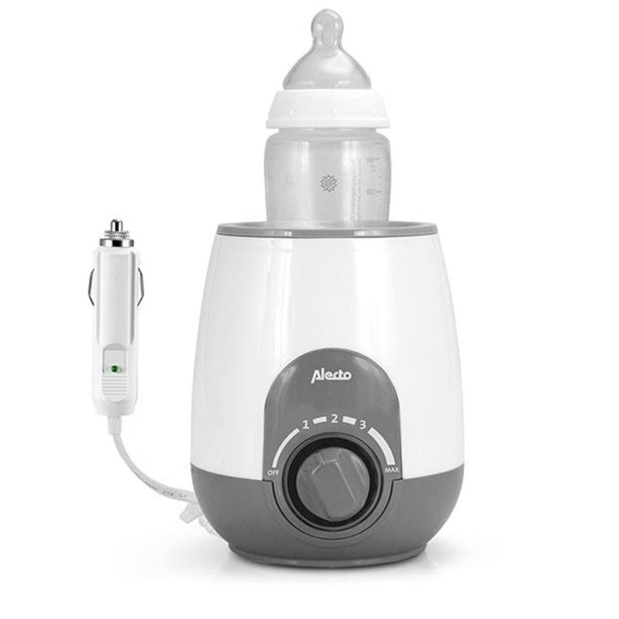 Alecto® Flaschen- und Babykostwärmer, mit 3 Wärmeprogrammen, geeignet für zu Hause und unterwegs mit 12V Autoadapter