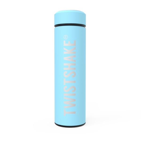 Twist shake Thermo fles " " " Hot or Cold " 420 ml pastel l blauw