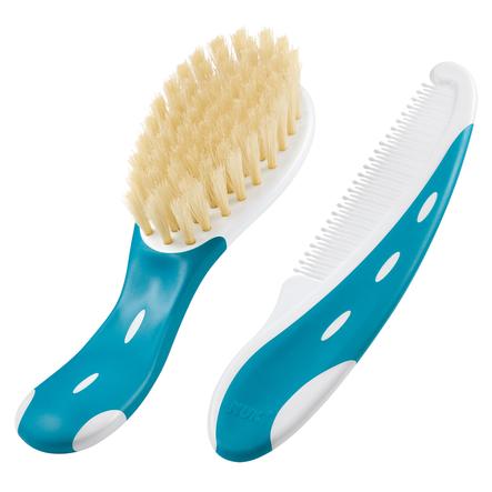 Nuk Brosse A Cheveux Bebe Avec Peigne Turquoise Roseoubleu Fr