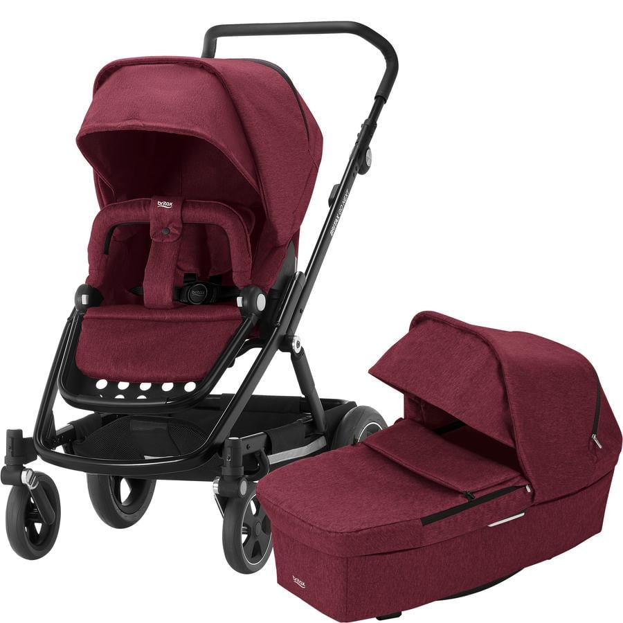 Britax Kombikinderwagen Go Next 2 Wine Red Melange Gestellfarbe