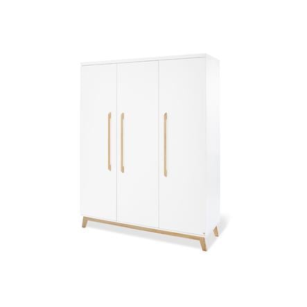 Pinolino Armoire Enfant Bebe 3 Portes Riva Blanc Roseoubleu Fr