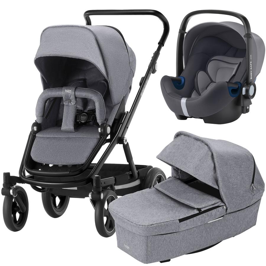 Britax Kinderwagenset Go Big Mit Aufsatz Go Grey Melange