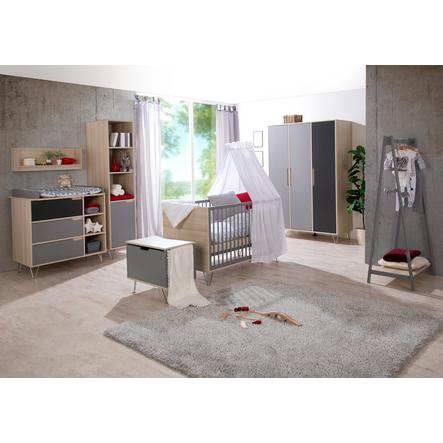 Geuther Ensemble Lit Bebe Commode A Langer Armoire Marit Anthracite Roseoubleu Fr