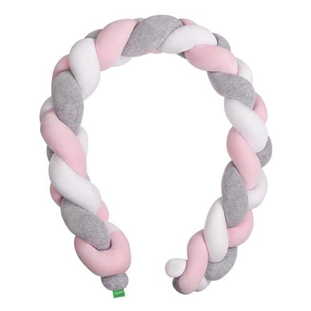 Lulando Tour De Lit Enfant Traversin Tresse Gris Rose Blanc 0 Cm Roseoubleu Fr