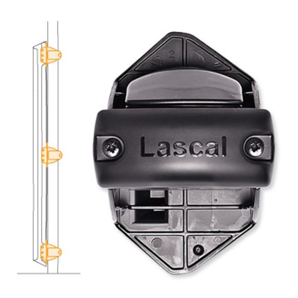 LASCAL Kiddy Guard Rohrhalterungs-Set schwarz für Verschlussleiste