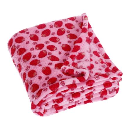 Playshoes Couverture Bebe Polaire 75x100 Cm Fraises Rose Roseoubleu Fr