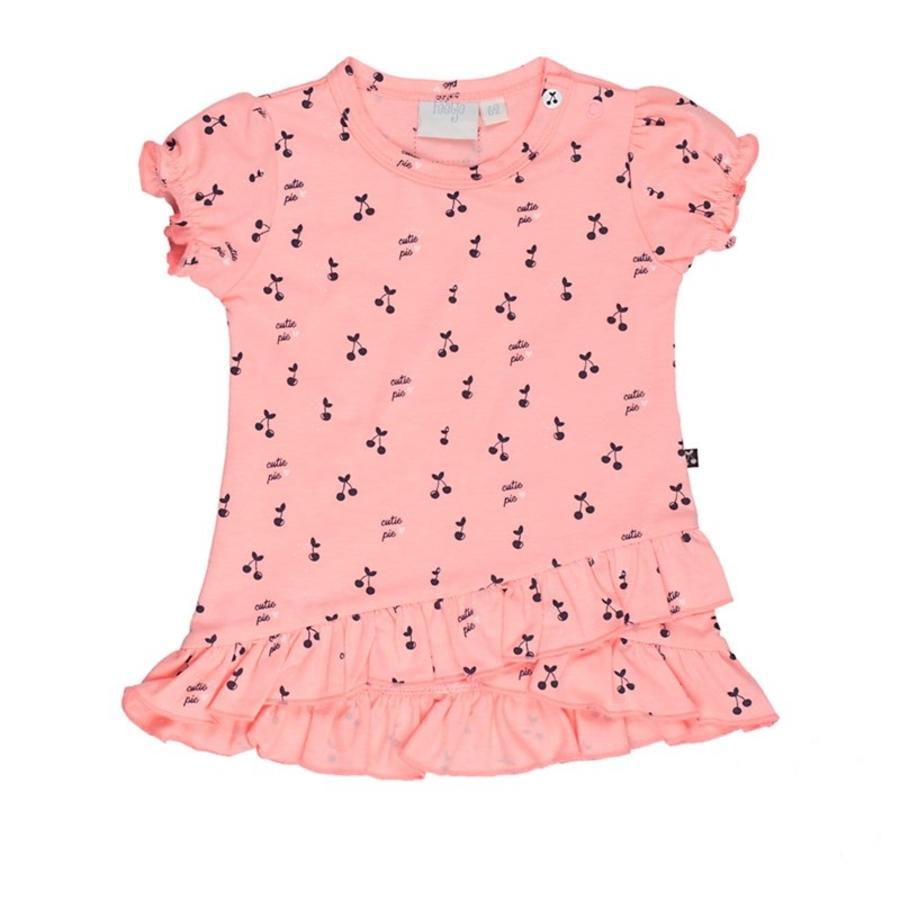 Feetje Girls kortærmet kjole Cherry sød rosa mønstret 